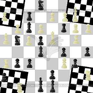 Игра в шахматы - векторное изображение EPS