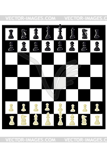 Шахматы - векторное графическое изображение