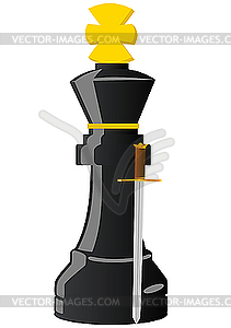 Black Chess King - vector clipart