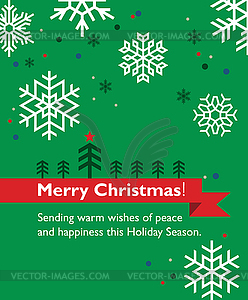 Christmas greeting card - vector image