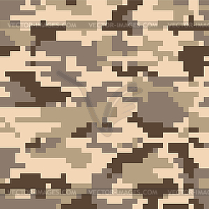 Seamless Digital Desert Camouflage pattern vector Stock Vector