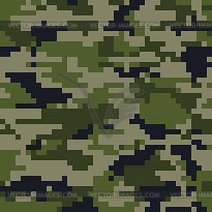 Digital pixel camouflage - vector image