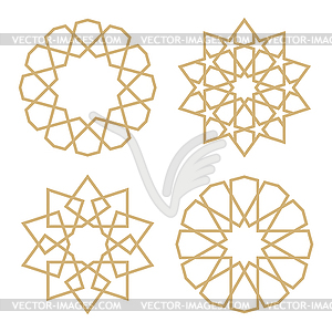 Set of stars in Arab style - vector clip art