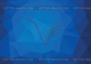 Abstract triangle background in deep blue tones - vector clipart