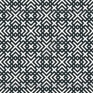 Black and white geometric seamless pattern - vector image