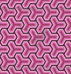 Геометрический орнамент на основе гексагональной сетки - векторный клипарт