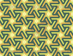 Seamless geometric Islamic ornament with hexagonal - vector clipart