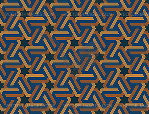 Seamless geometric Islamic ornament with hexagonal - vector image