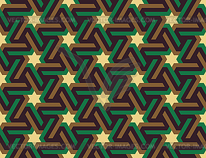 Seamless geometric Islamic ornament with hexagonal - royalty-free vector image