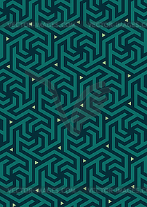 Geometric pattern, built on hexagonal grid - vector image