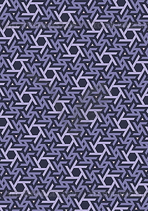 Геометрический рисунок, построенный на шестиугольной сетке - векторный рисунок