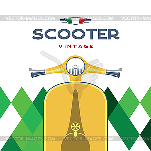 Retro scooter image - vector clip art