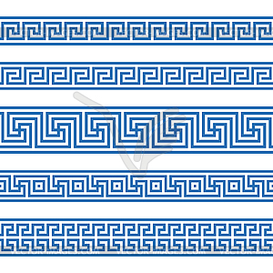 Greek border ornaments - vector image