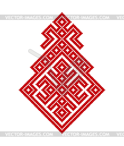 Russian old embroidery and pattern - royalty-free vector image