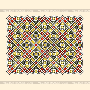 Antique Russian ornament for decorating church books - vector image