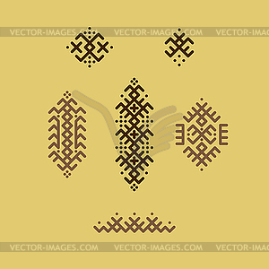 Traditional Berber tattoos - vector EPS clipart