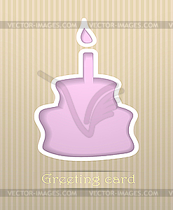 Cake postcard - vector EPS clipart