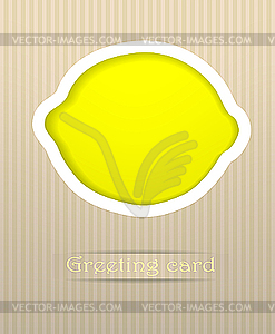Лимонный открытку - изображение в векторе