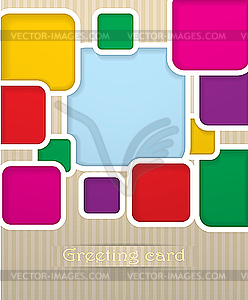 Square postcard - vector EPS clipart