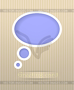 Thought postcard - vector image