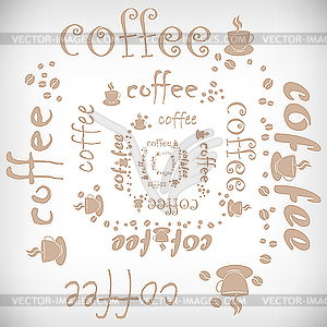 Coffee abstract background - vector image