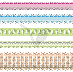 Set of laces over white - vector clipart