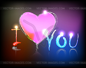 Neon valentine - vector image