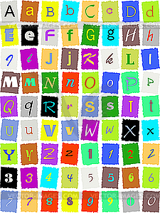 English alphabet - vector clip art