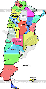 Map of Argentina - vector clipart