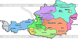 Austria map - vector clipart