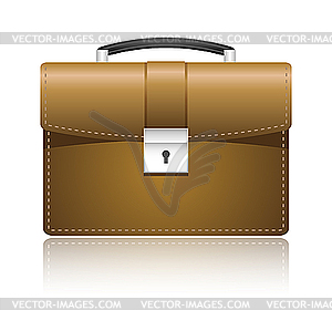 Leather briefcase - vector clipart