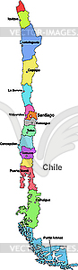 Chile map - vector clip art