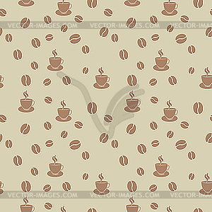 Coffee seamless pattern - royalty-free vector clipart