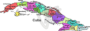 Cuba map - vector clipart