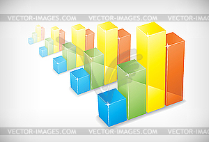 Five color charts - vector clip art