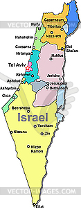 Israel map - vector clipart