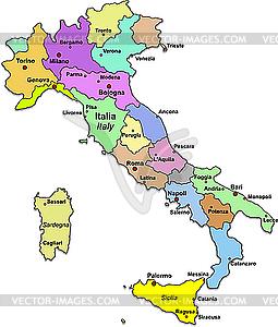 Italy map - vector image