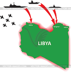 Libya war - vector image