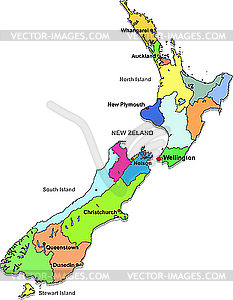 New Zeland map - vector image