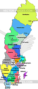 Sweden map - vector clipart