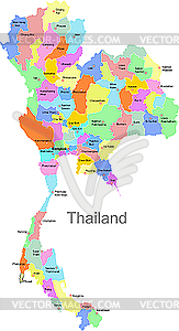 Thailand map - vector clipart