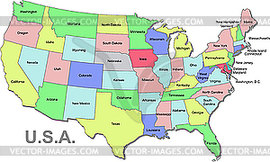 Карта США - стоковый клипарт