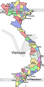 Vietnam map - vector clipart