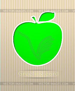 Apple postcard - vector clipart