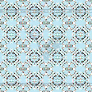 Blue seamless vintage ornament - vector clipart