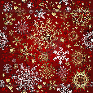 Christmas red seamless pattern - vector clipart