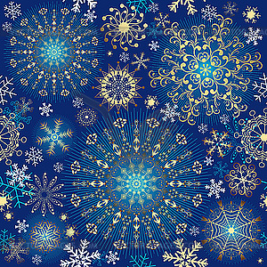 Christmas blue seamless pattern - vector clipart / vector image