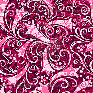 Purple seamless floral pattern - vector image