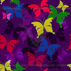 Seamless dark violet pattern - vector image