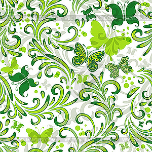 Repeating floral pattern - vector clipart